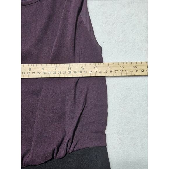Ann Taylor Loft 2 tone purple and black Solid Work Professional Skirt Size 2 - Picture 3 of 5